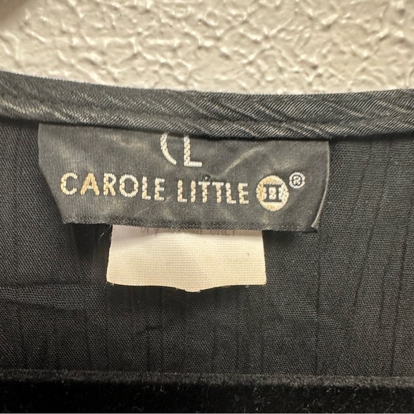 Vintage Carole Little black rayon vest with buttons - Picture 3 of 6